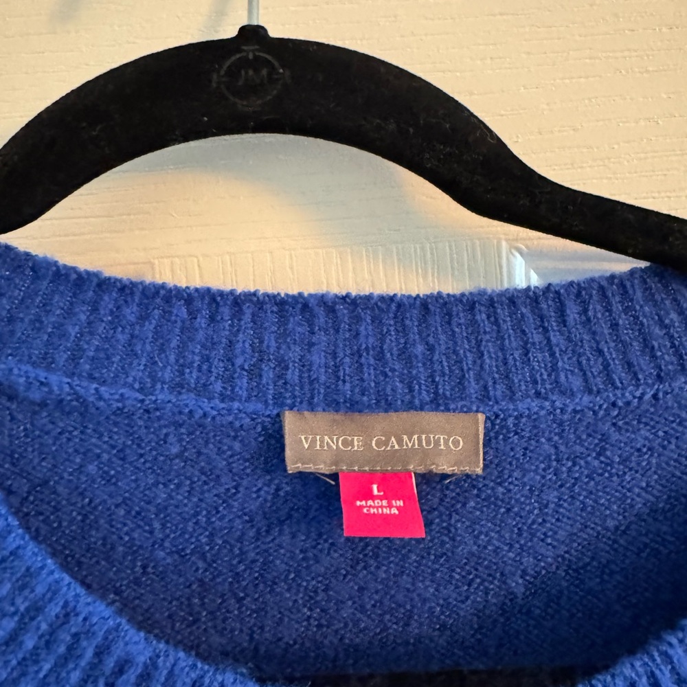 Vince Camuto Blue Crew Neck Sweater - Picture 2 of 3